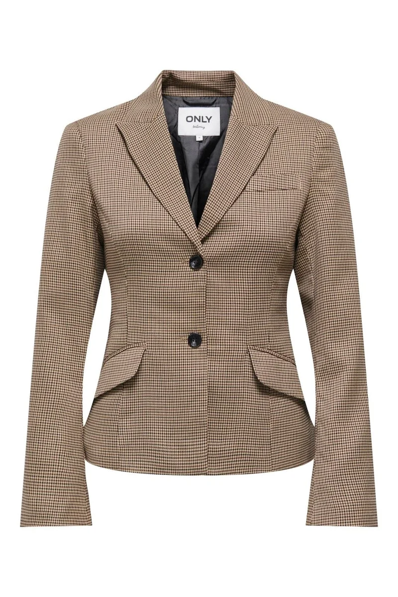 Only - Onlhollis L/S Fit Check Blazer Tlr - 5066073 Amphora Slate Black & Black