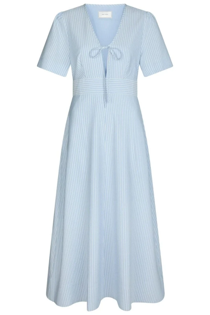 Neo Noir - Ilsie Stripe Dress 165276 - 145 - Light Blue