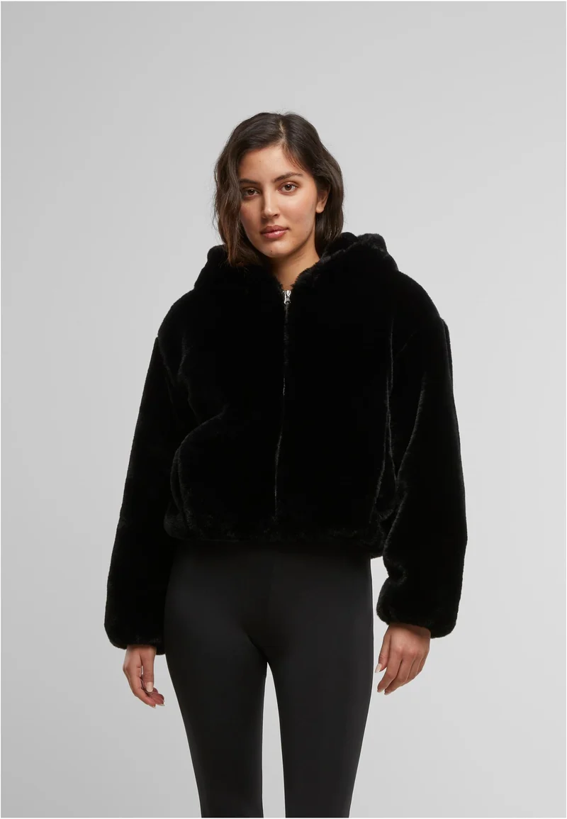 UC Full Zip Faux Fur Hoodie
