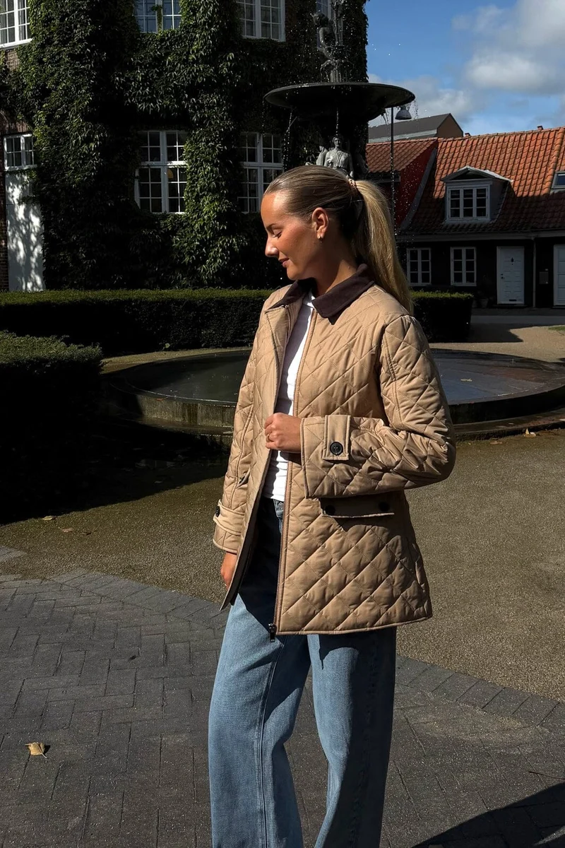 Byic - Sveaic Quilted Jacket A25317 - Beige
