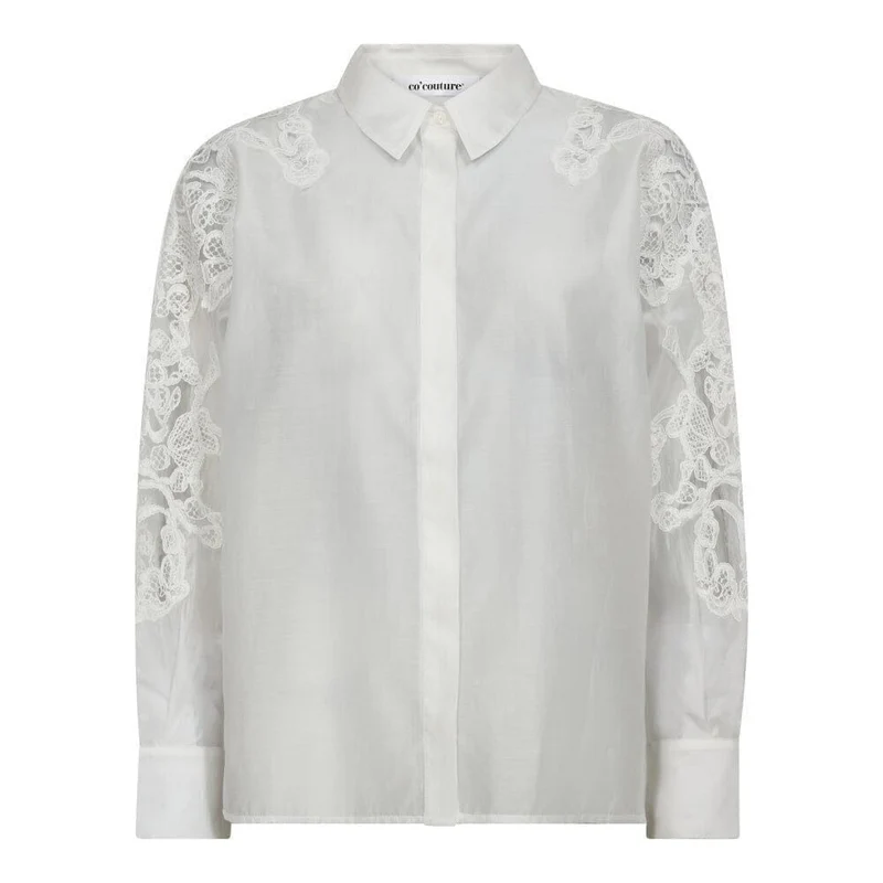 Co´Couture - Kawacc Embroidery Shirt 35988 - 4000 - White