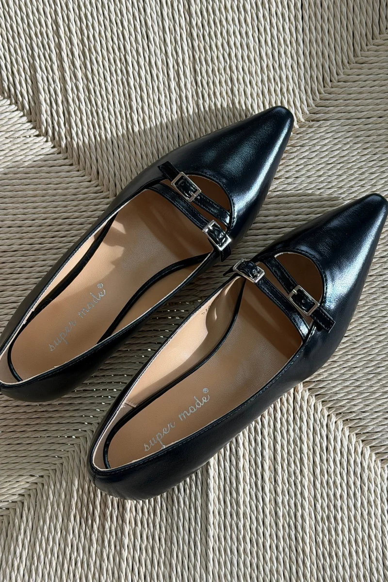 Bloom - Galanthus Ballet Flats - Black