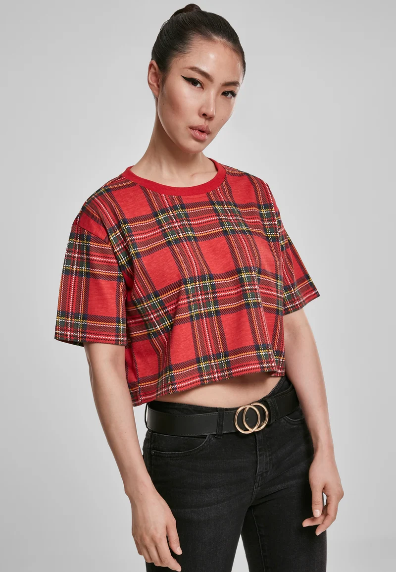 UC AOP Tartan Short Oversized Tee