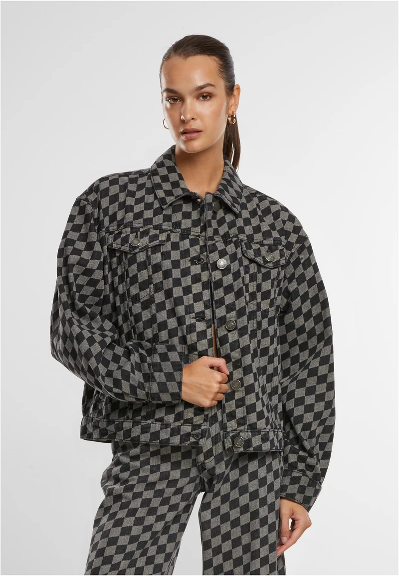 UC 80s Oversized Laser Printed Denim Jacket