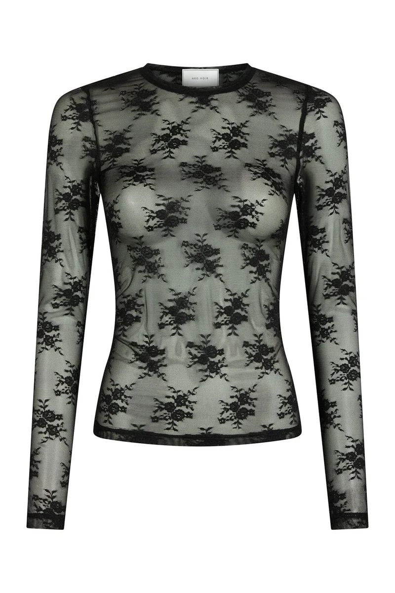 Neo Noir - Evania Mesh Blouse 170167 - 100 - Black