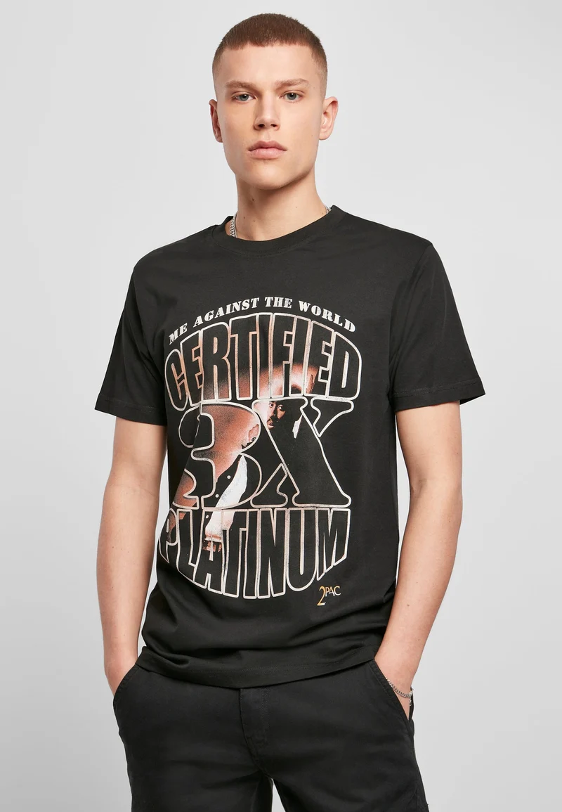 MT Tupac Me Against the World Platinium Tee