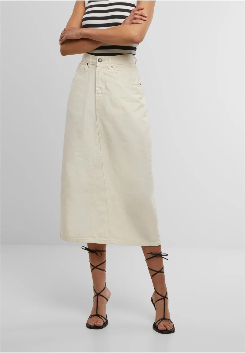UC Soft Denim Midi Skirt