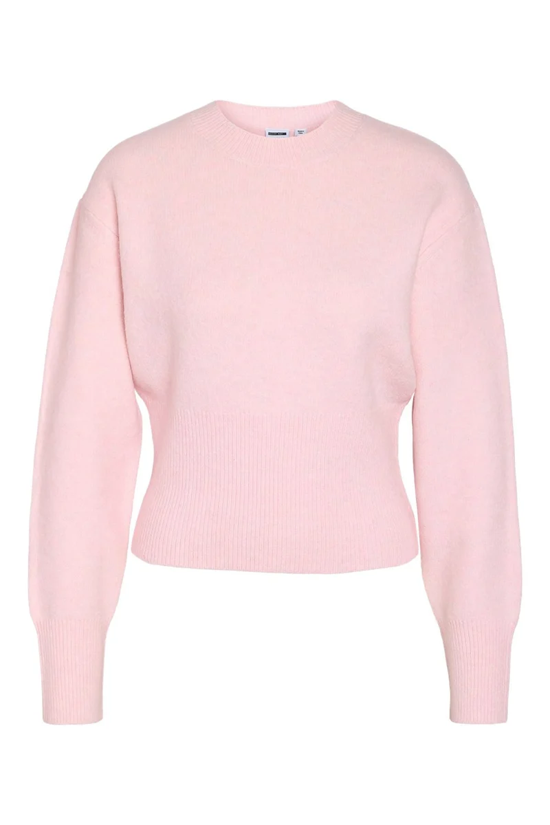 Noisy May - Nmsloan L/S O-Neck Knit - 5026364 Romance Rose