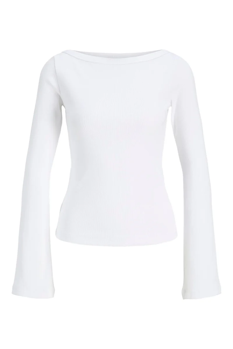 Jjxx - Jxfifi Str Boatneck Ls Wide Top - 5200676 Bright White