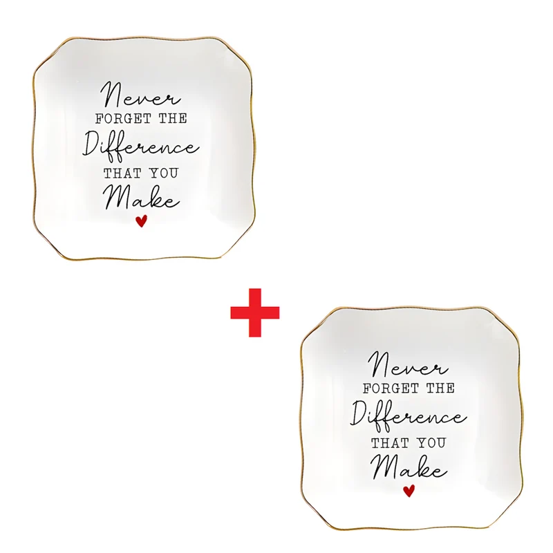 JewelryPlate 1+1 GRATIS: Keramisk Statement Elegant Gåva Smycken Dekorativ Tallrik