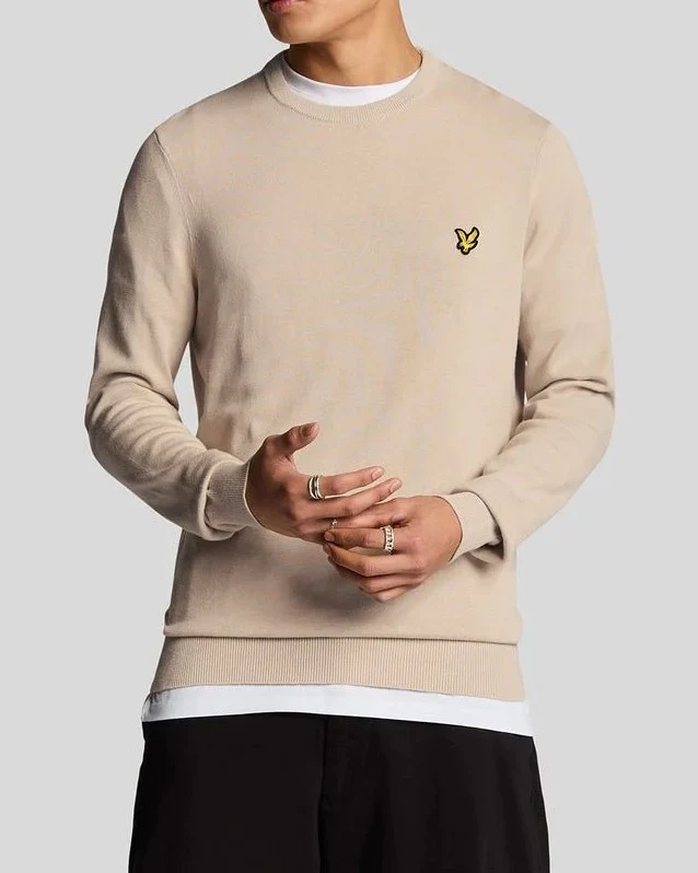Cotton Crew Neck Jumper Tröja