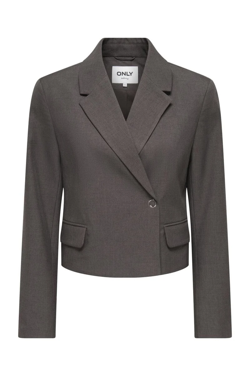 Only - Onllinda L/S Asym Blazer Tlr - 5074107 Chocolate Torte Melange