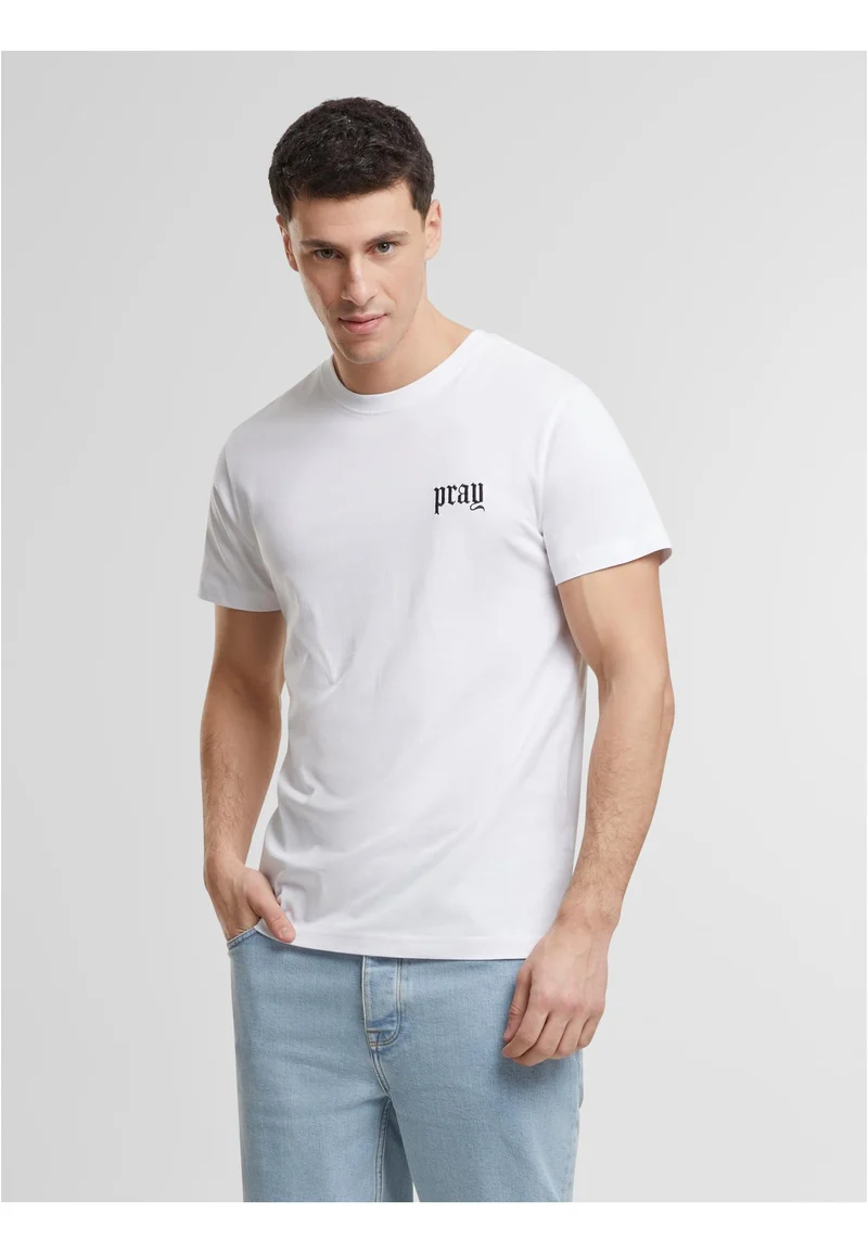 MT Pray Old English Wording EMB Tee