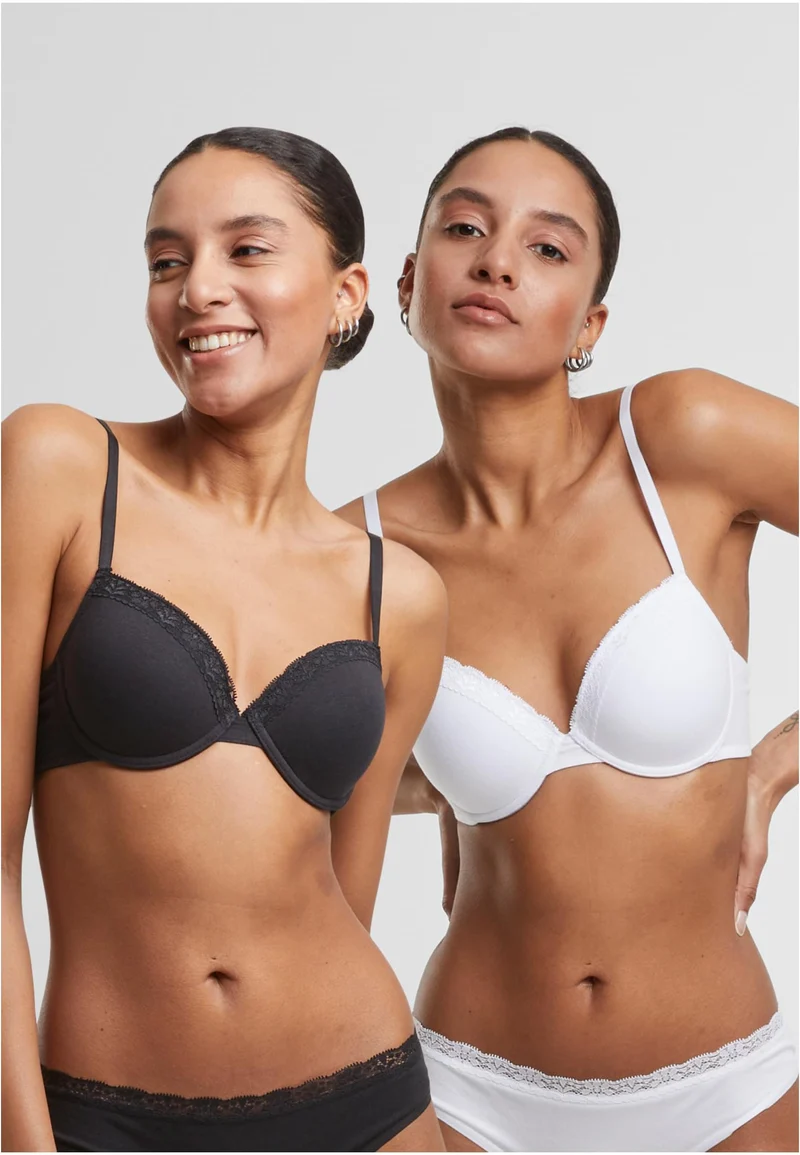 UC Basic Cotton Bra Lace 2-Pack