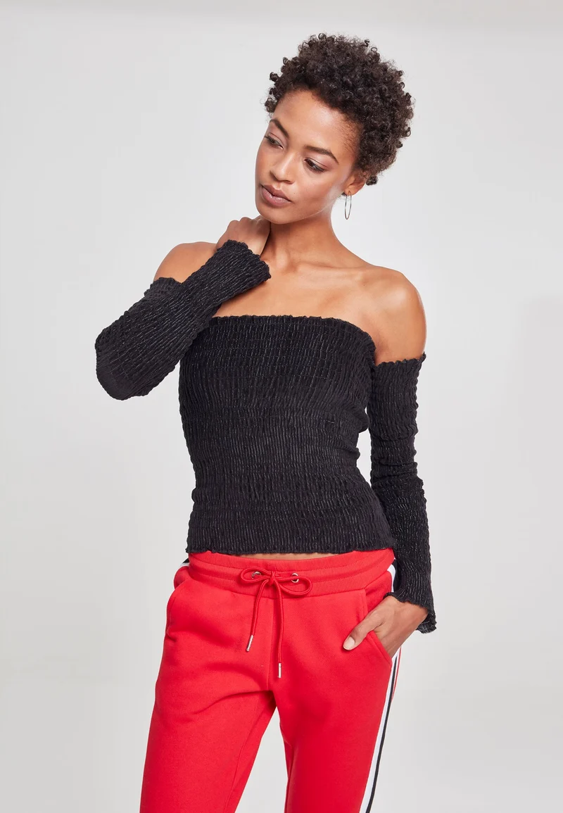 UC Velvet Cold Shoulder Smoke