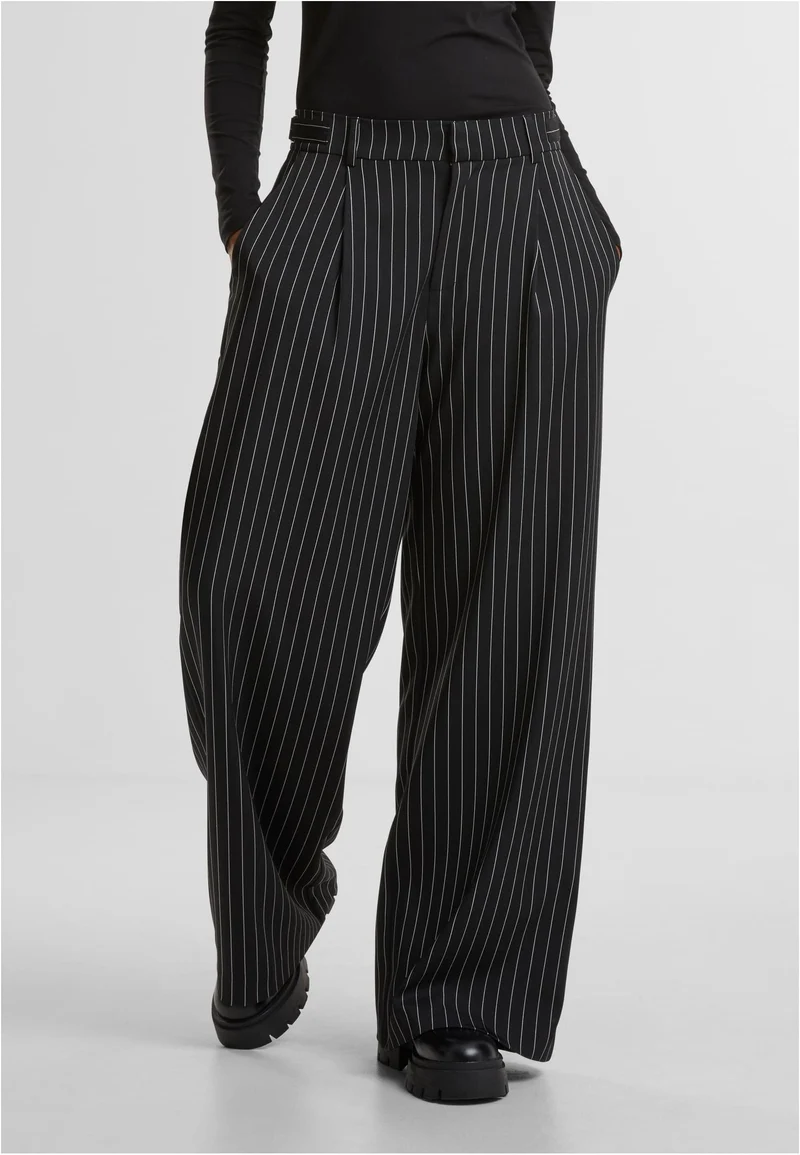 UC Pinstripe Wide Leg Trousers