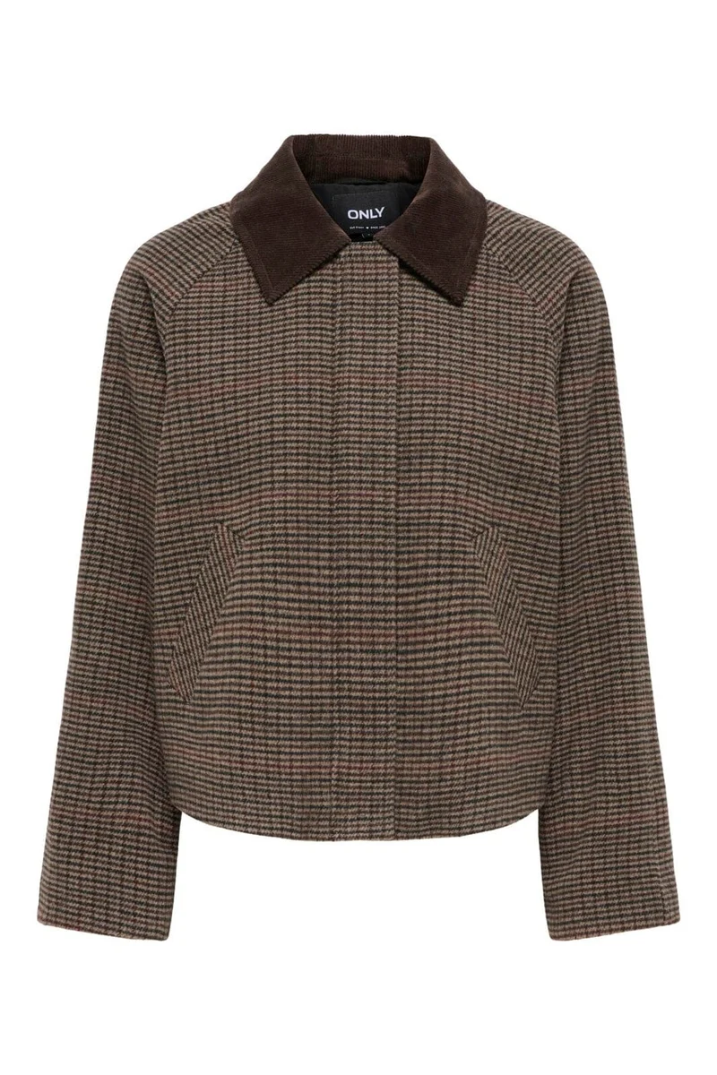 Only - Onlkine Checked Cord Jacket Cc - 5103140 Fungi Fungi Check