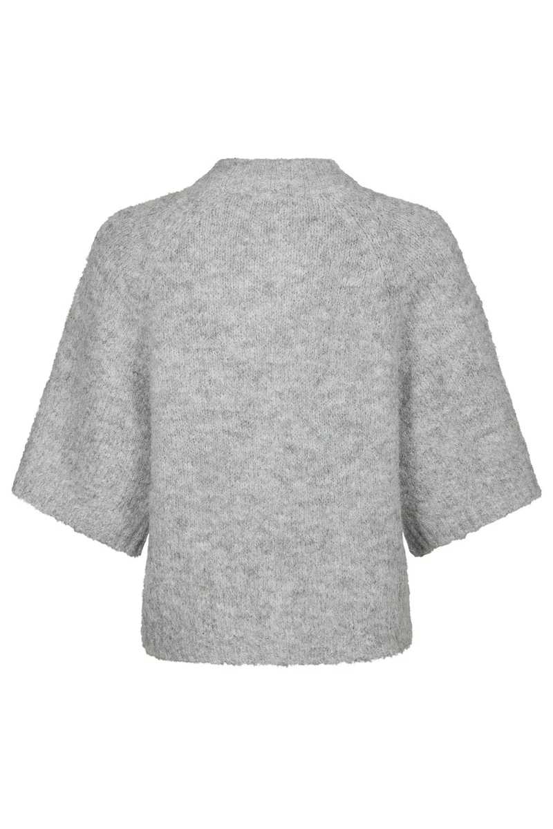 Neo Noir - Benuta Fluffy Knit Cardigan 165816 - 133 - Grey Melange