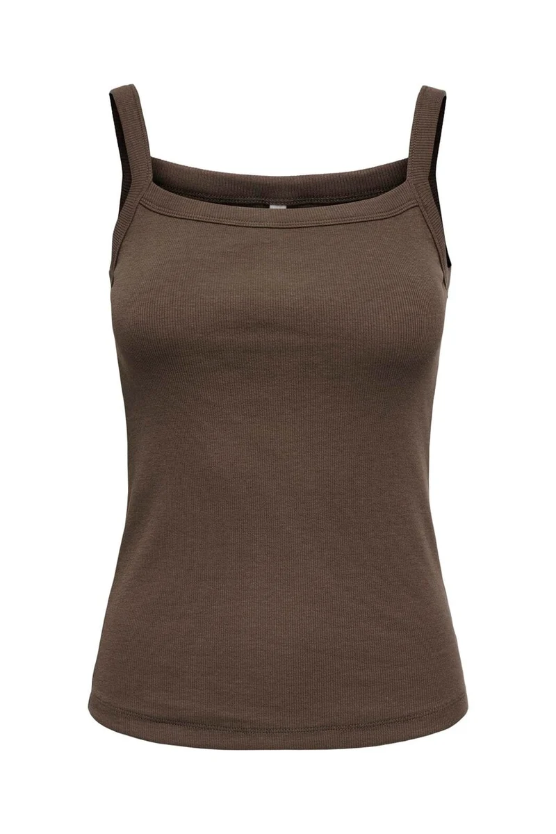 Only - Onlvira S/L Rib Top - 5069204 Chocolate Martini