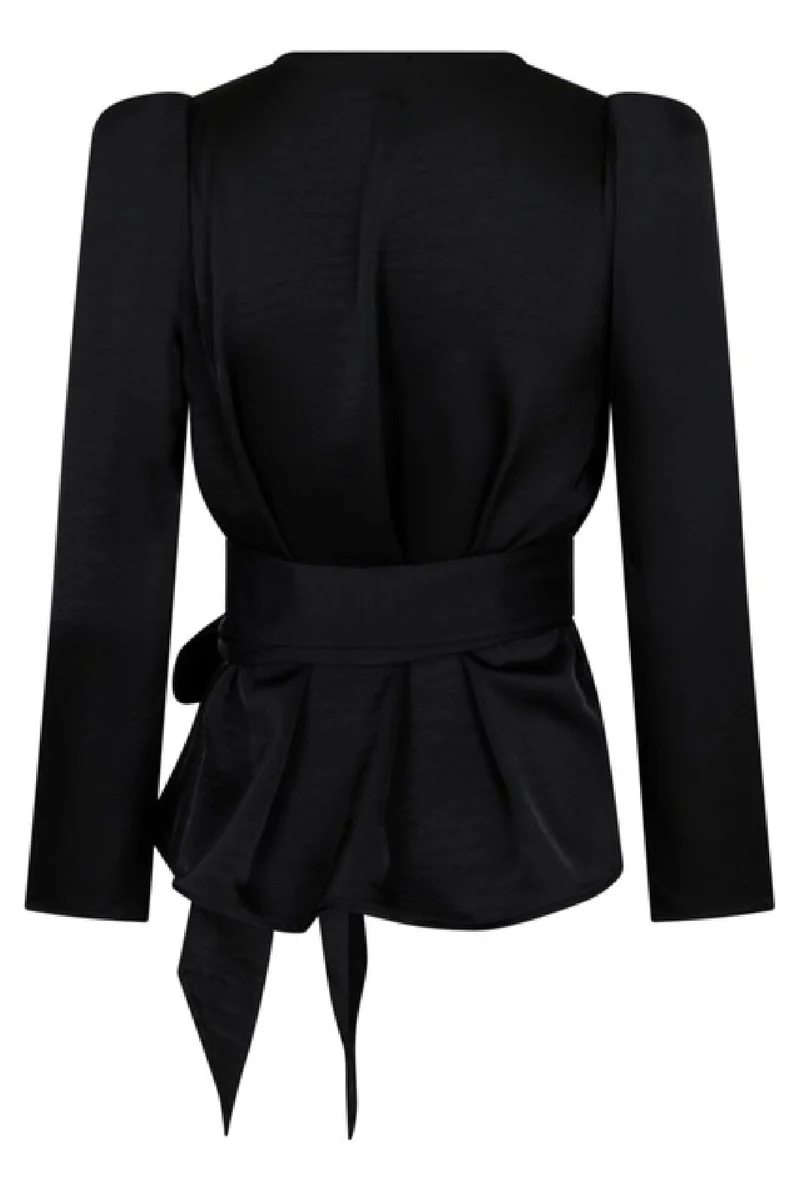 Valentin Studio - Josie Blouse Heavy Satin - Black
