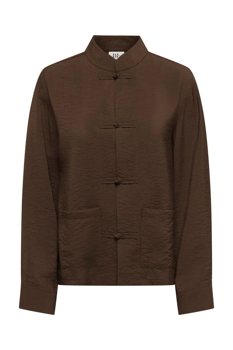 Jdy - Jdycilla L/S Napoleon Shirt - 5249379 Slate Black