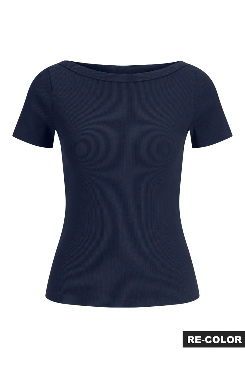 Jjxx - Jxfifi Str Ss Boatneck Tee - 5267249 Navy Blazer