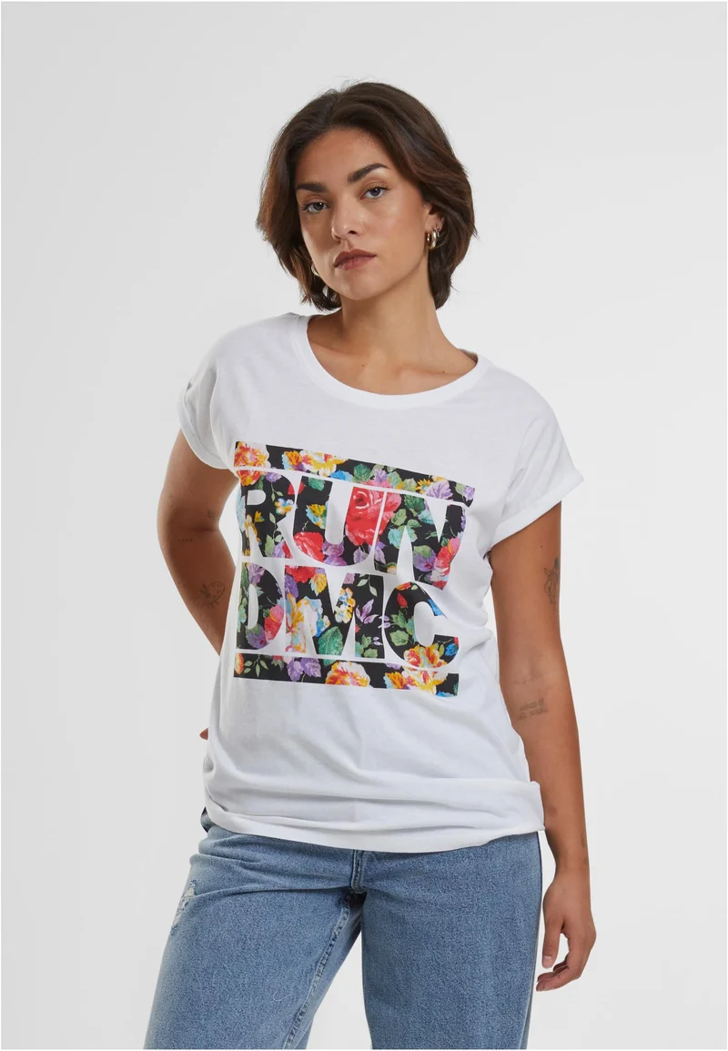 MT Run DMC Floral Extended Shoulder Tee