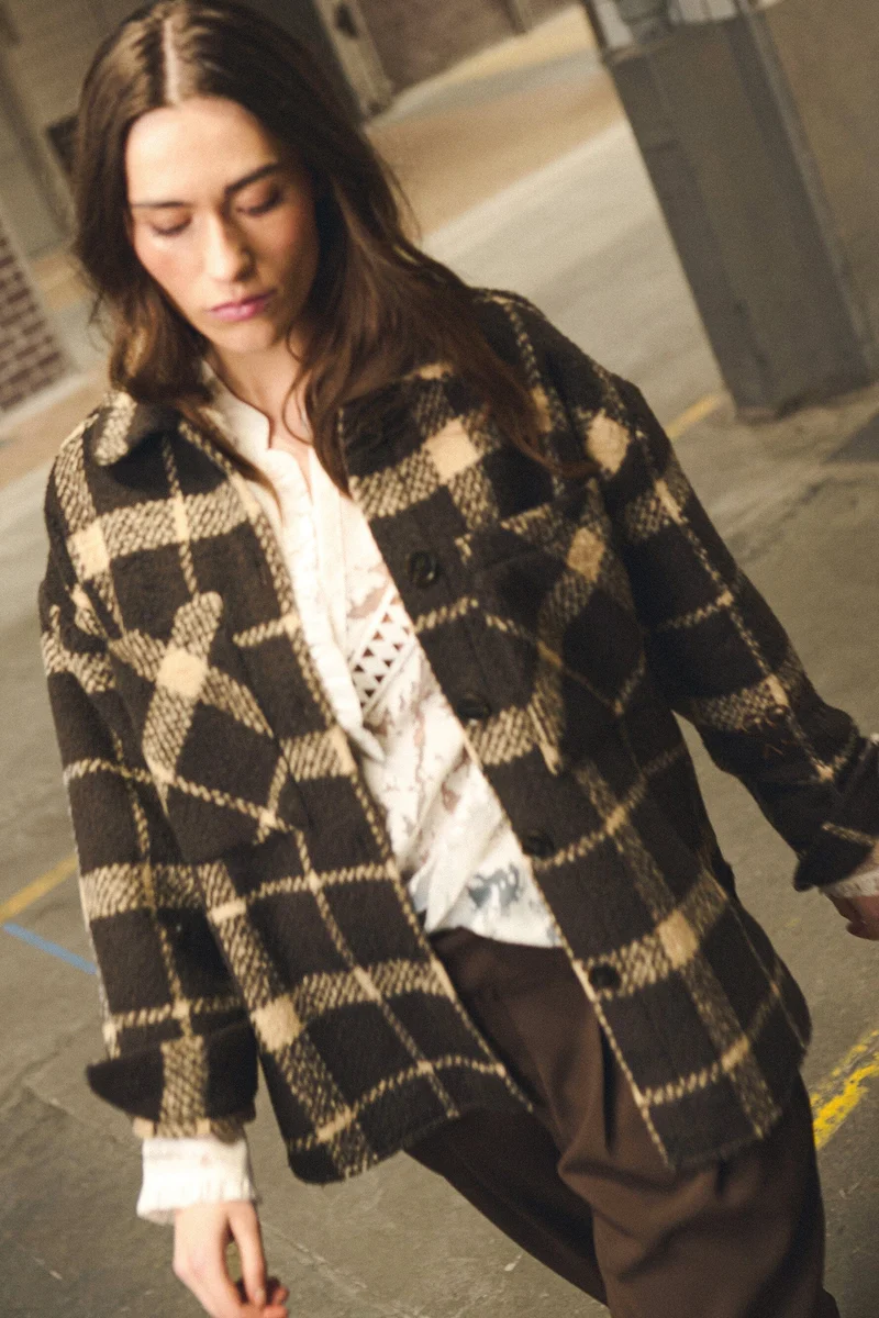Gossia - Icego Shirt Jacket G3212 - Brown Checks