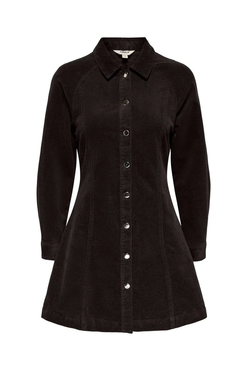 Only - Onlzeva L/S Short Cord Dress Cc - 5101106 Chocolate Torte