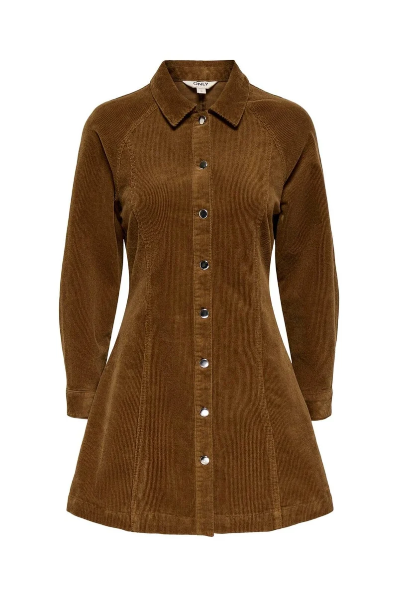 Only - Onlzeva L/S Short Cord Dress Cc - 5044917 Bison
