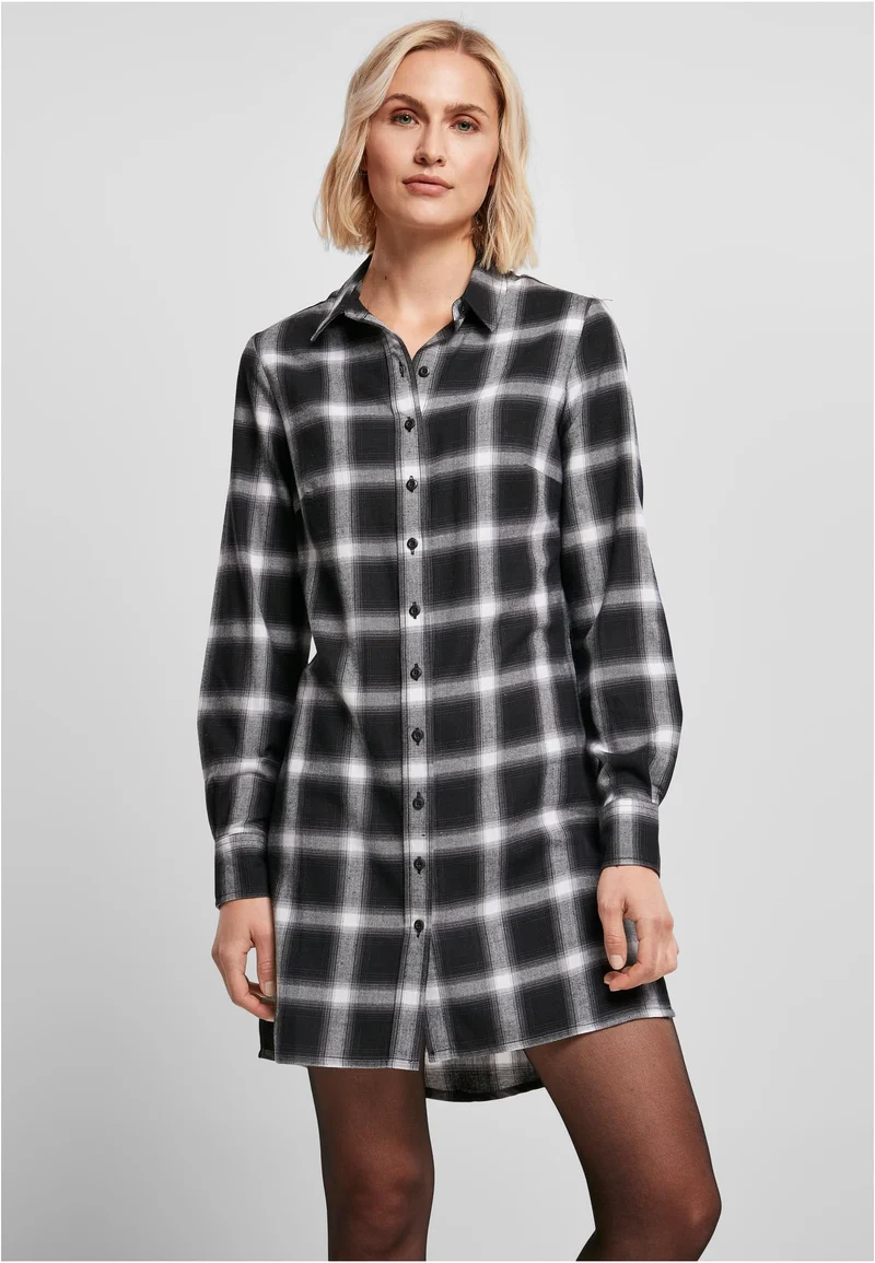 UC Cotton Check Shirt Dress