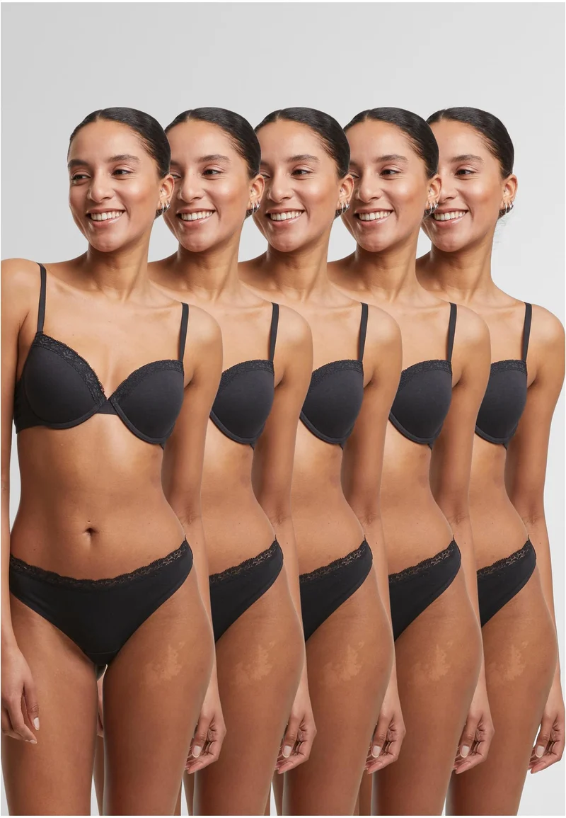 UC Basic Cotton Tanga Lace 5-Pack