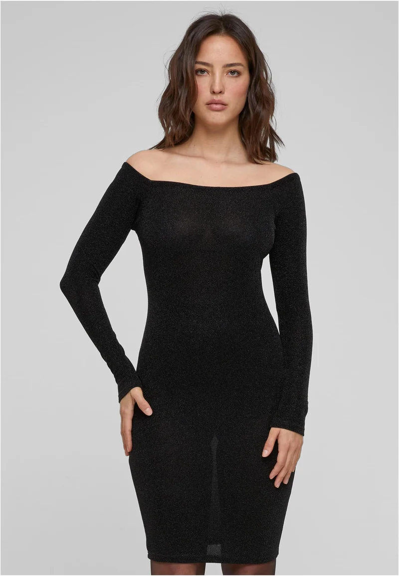 UC Off Shoulder Longsleeve Glitter Dress