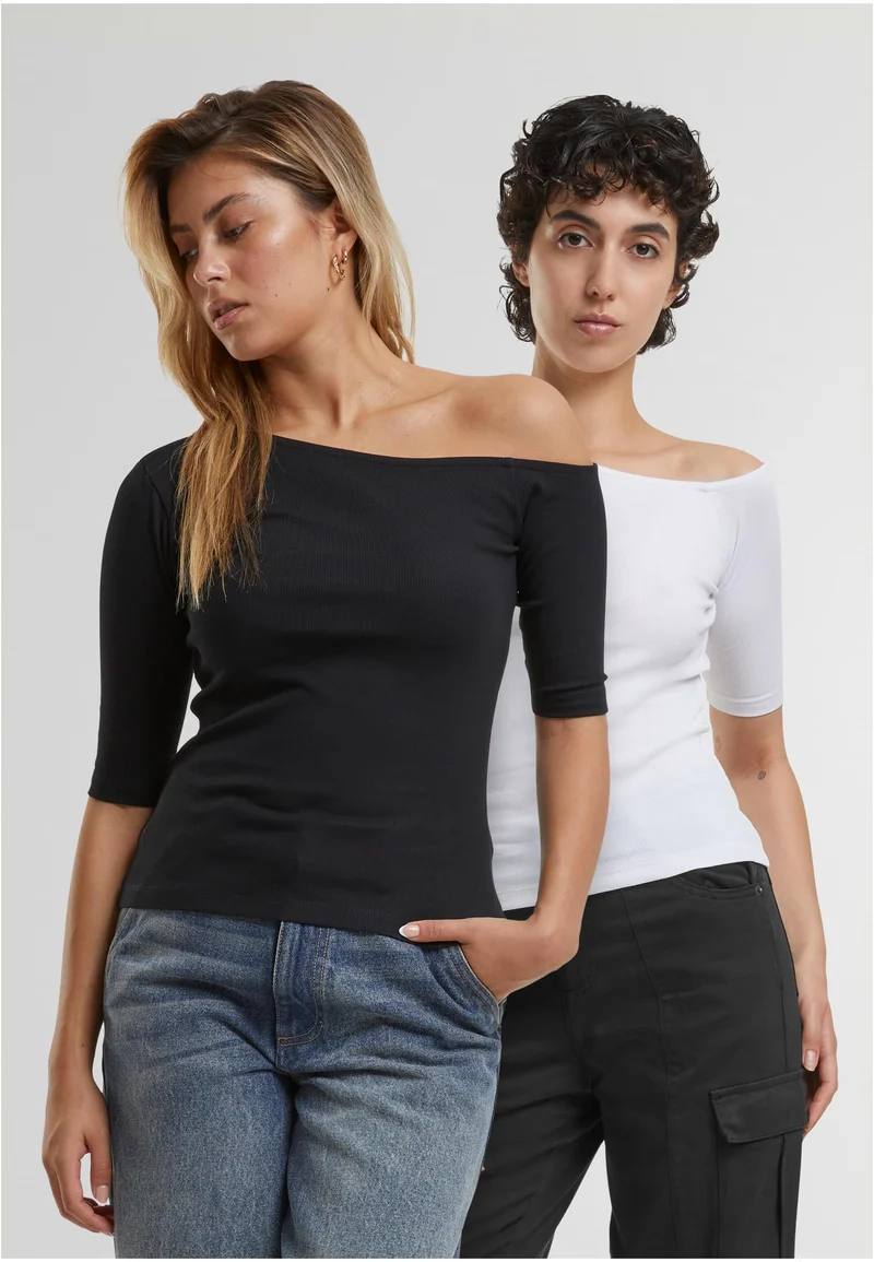 UC Organic Asymmetric Rib Tee 2-Pack