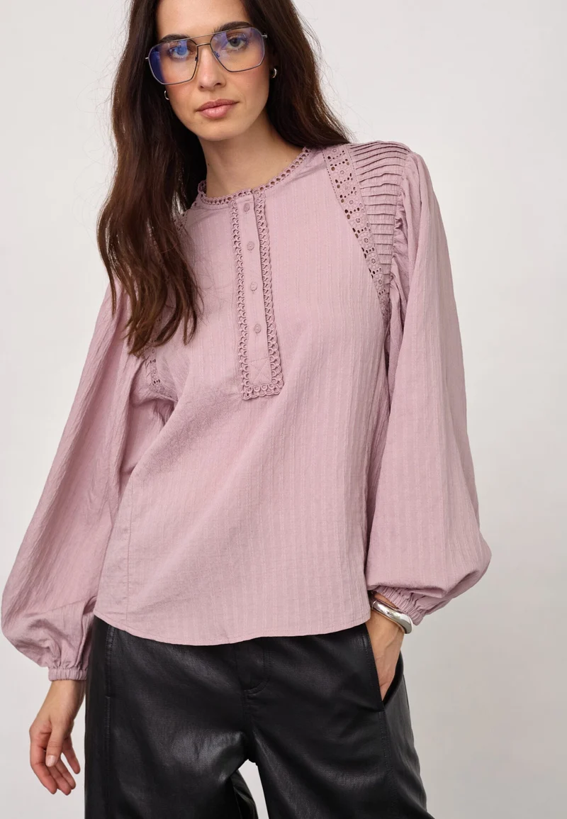 Co´Couture - Sennecc Lace Blouse 500568 - 35007 - Dusty Rose