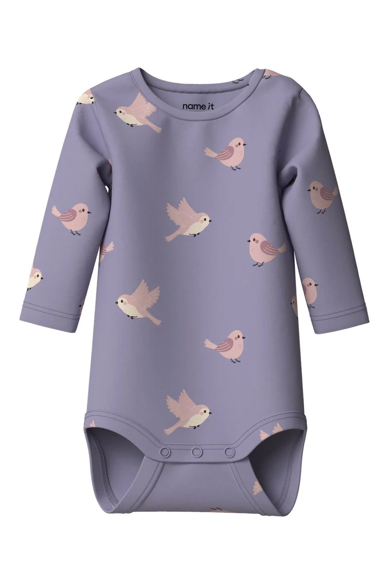 Name It - Nbfvandora Ls Body Box - 5129200 Heirloom Lilac Birds