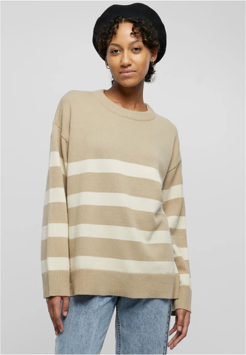 UC Striped Knit Crew Sweater