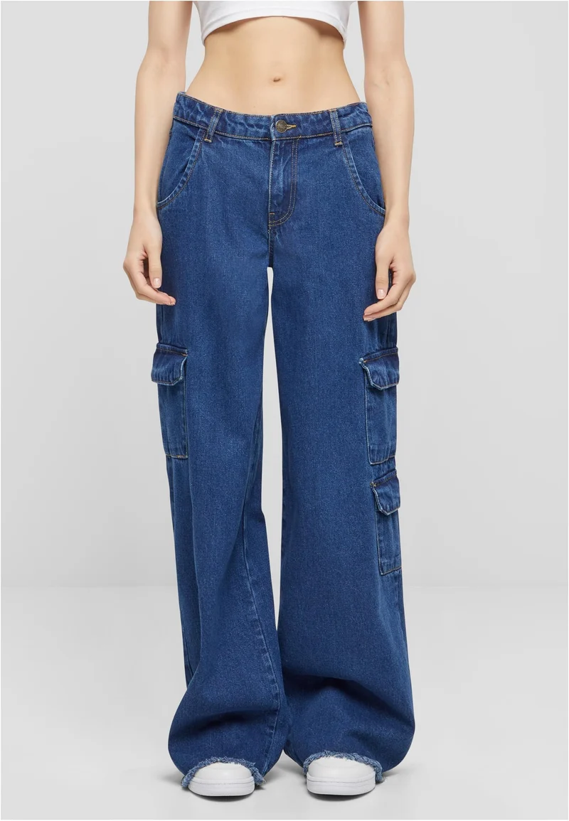 UC Mid Waist Cargo Denim Pants