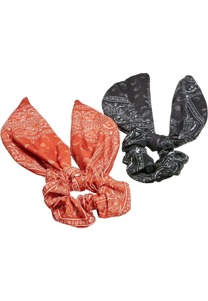 UC Bandana Print Scrunchies With XXL Bow 2-Pack
