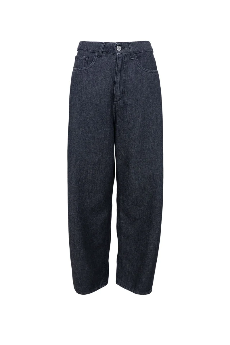 Black Colour - Bcsia Baggy Barrel Pant 41247 - Black Denim