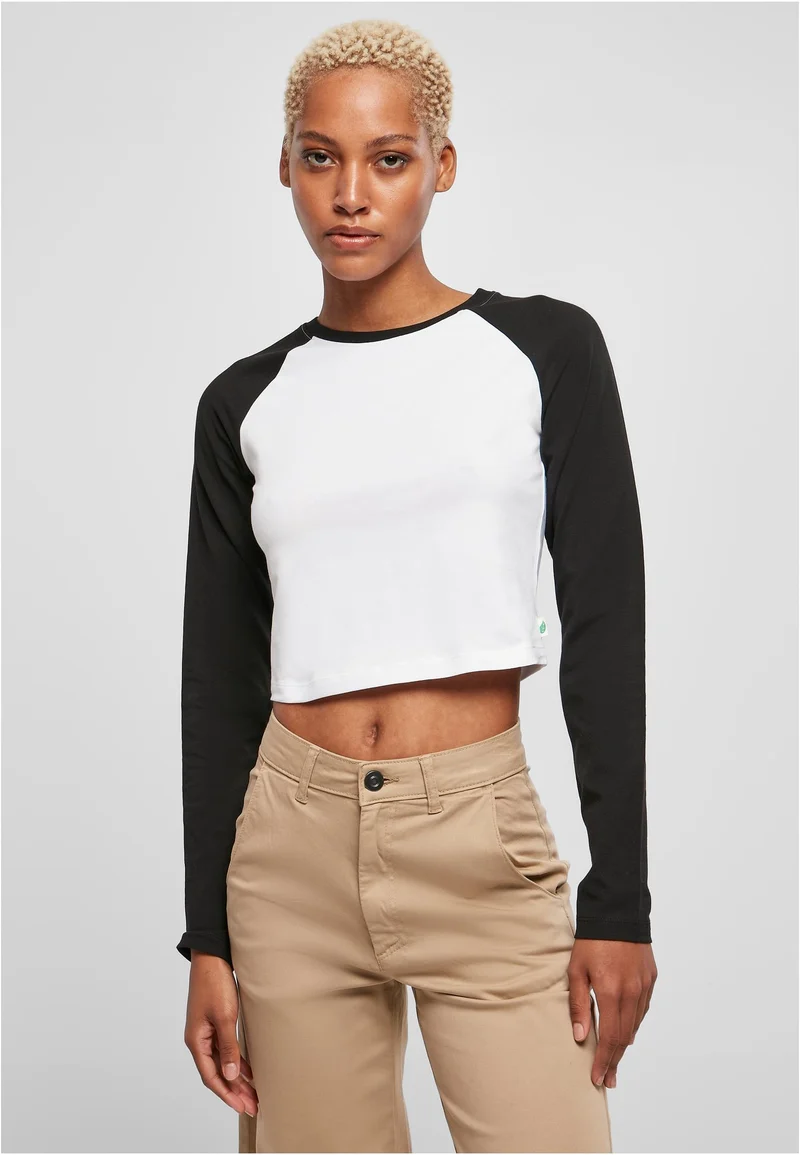 UC Organic Cropped Retro Baseball Longsleeve