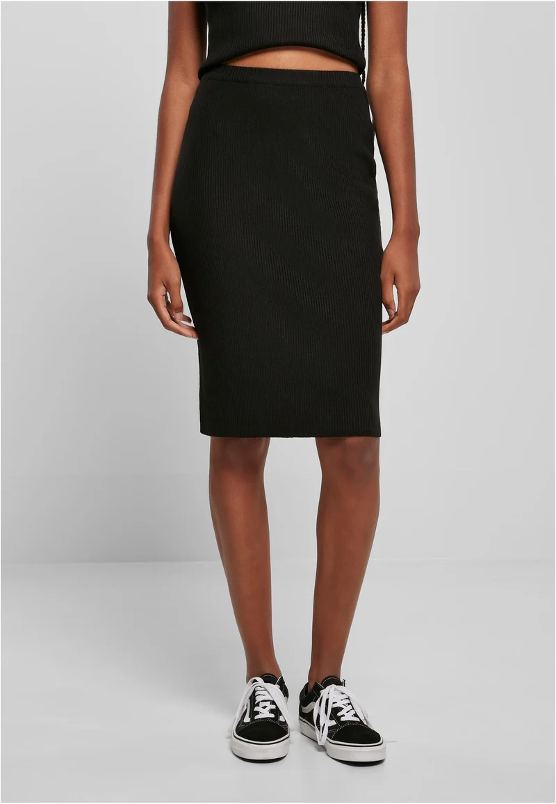 UC Rib Knit Midi Skirt