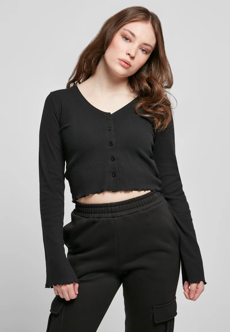 UC Cropped Rib Cardigan