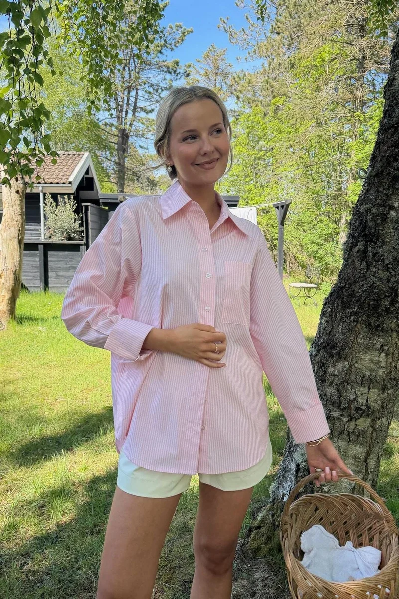 BYIC - Isabellaic Shirt A2537 - Pink White Stripes