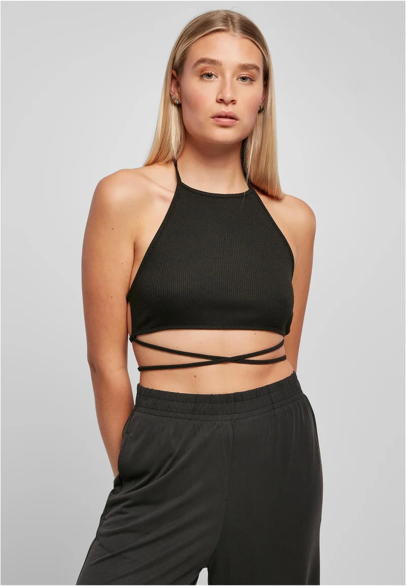 UC Rib Trapeze Cropped Top