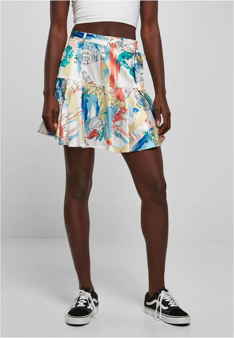 UC AOP Satin Mini Skirt