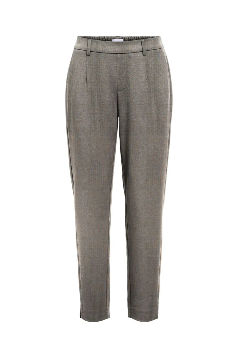 Object - Objlisa Slim Pant - 5088240 Grey Thin Beige