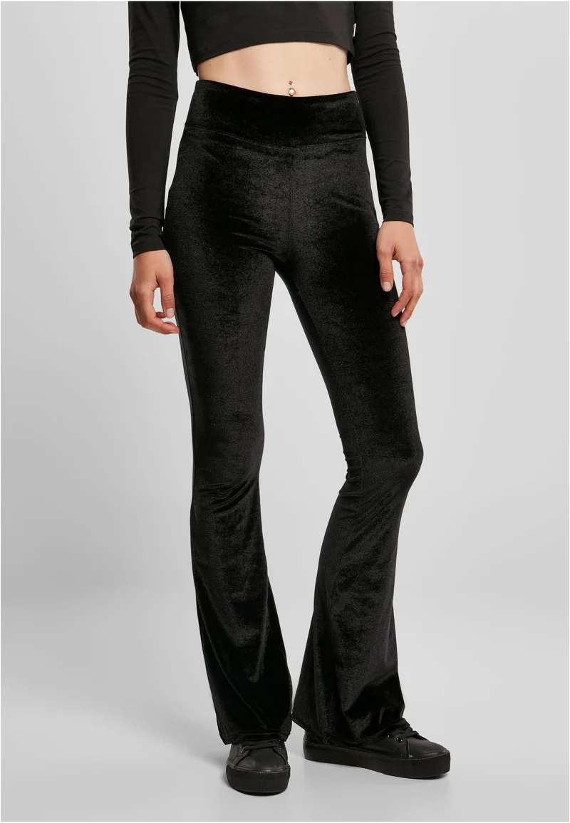 UC High Waist Velvet Boot Cut Tights