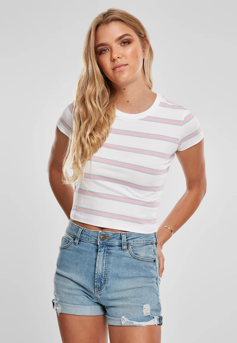 UC Stripe Cropped Tee