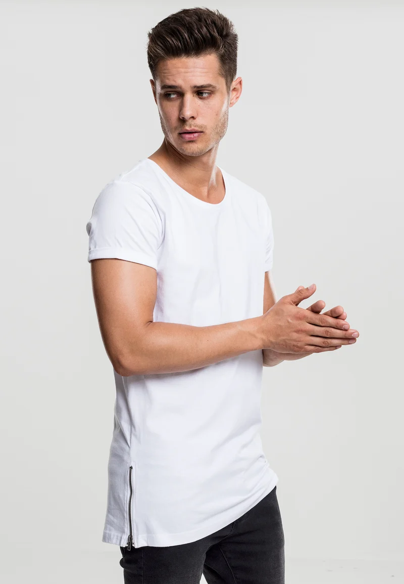 UC Long Shaped Side Zip Tee